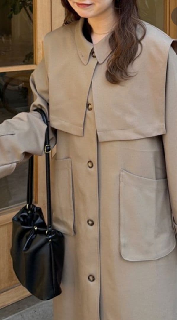 OLUN☆ロングトレンチコート Sサイズ ブラウン きりまる オルン - メルカリ