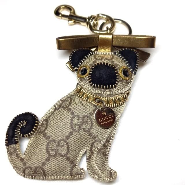 良品 グッチ グッチョリ 犬 パグ オリバー キーリング キーホルダー チャーム