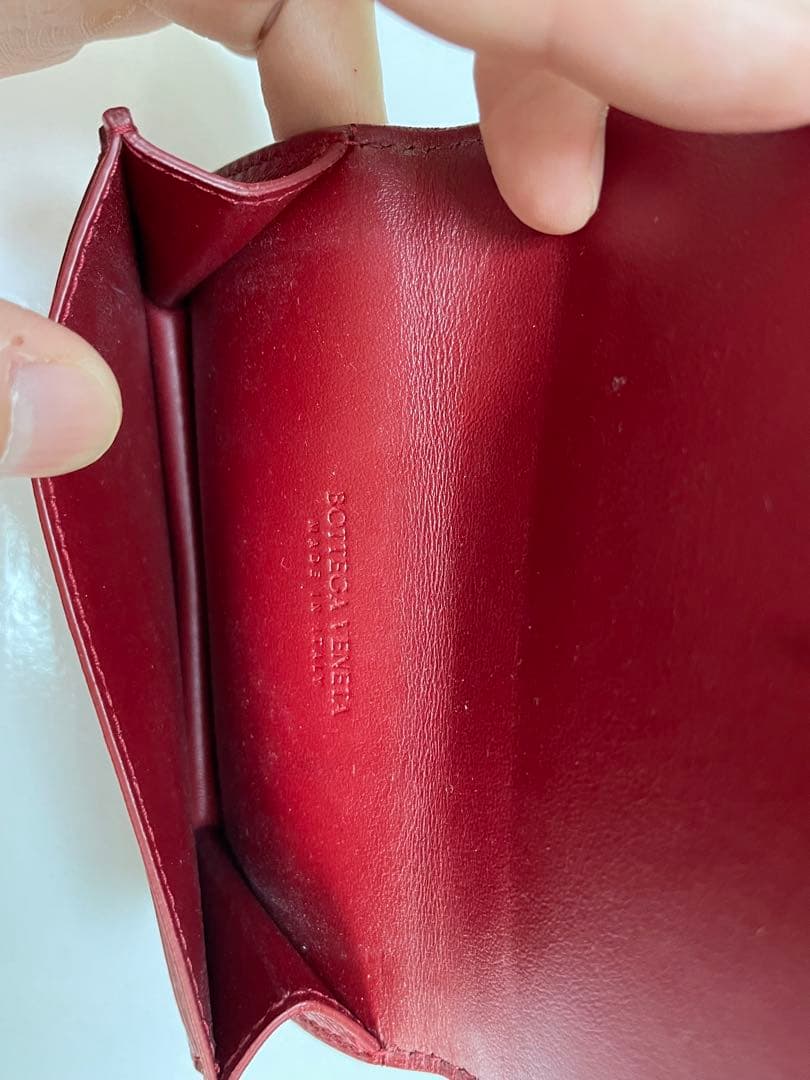 BOTTEGA VENETA 赤 レザー 名刺入れ