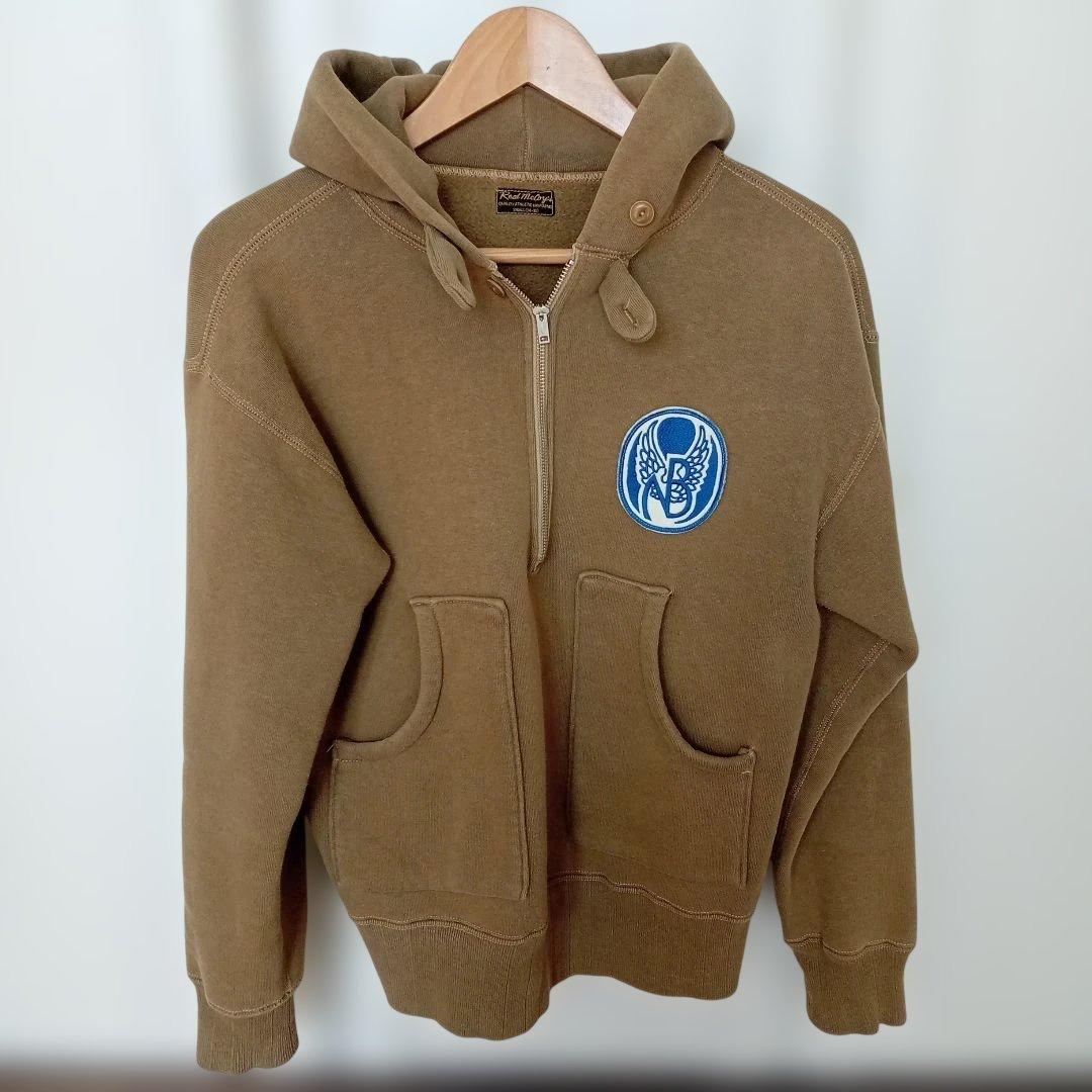 The REAL McCOY'S ハーフ ジップ パーカー カーキ - メルカリ