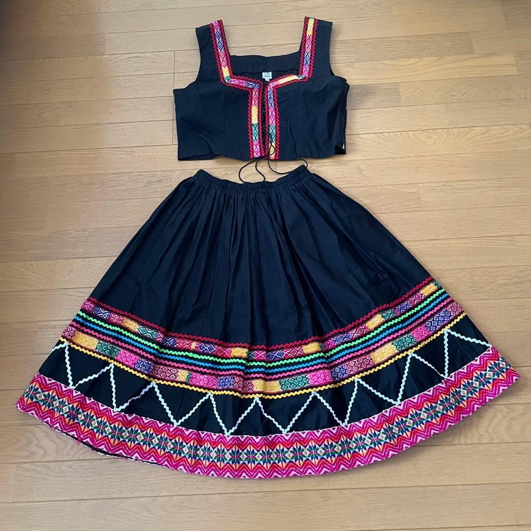 AURORA フォークダンス ベスト スカート セット ペルー製 - メルカリ