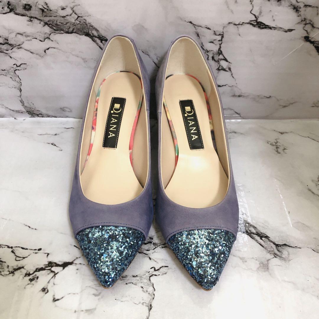 美品】 DIANA ダイアナ パンプス ヒール 靴 シューズ グリッター ラメ