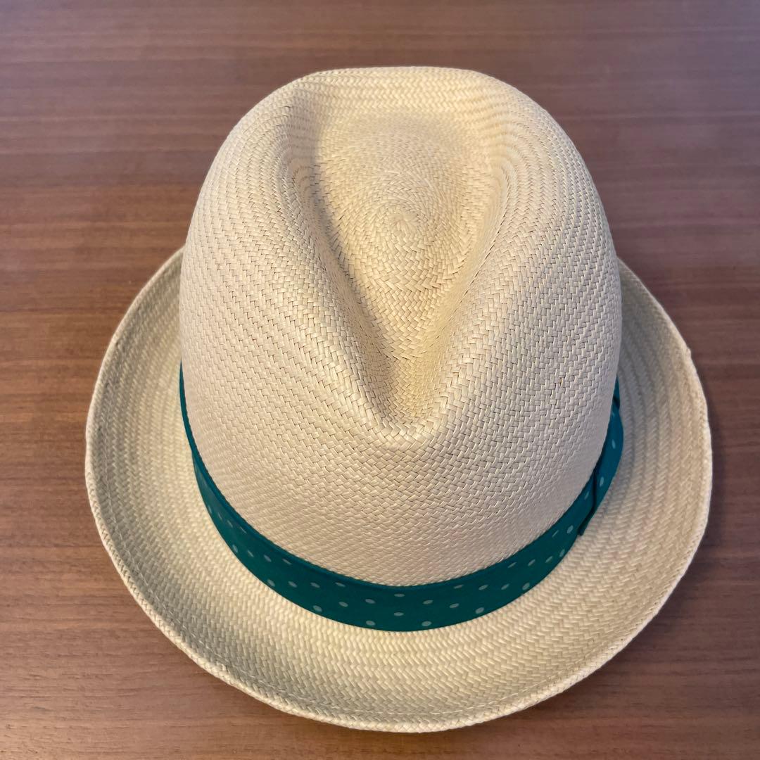 ワコマリア パナマハット 中折れ ストロー ハット ストロー Mサイズ 緑