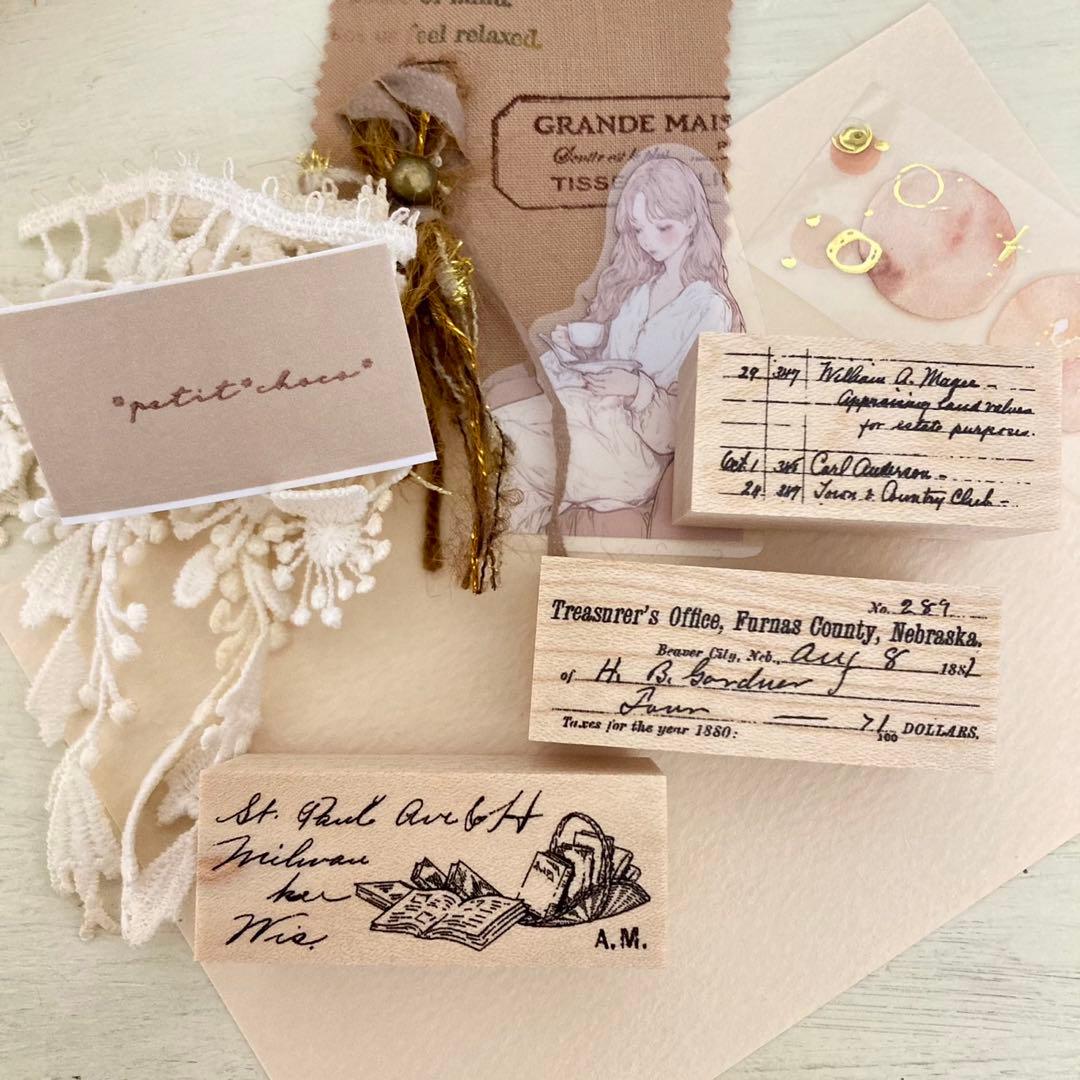 ❤️ プチチョコ オリジナル アンティーク風 スタンプ セット - メルカリ