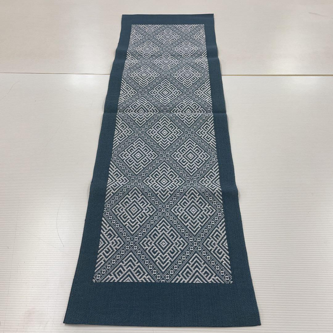 こぎん刺し　テーブルセンター　① こぎんキット テーブルセンター（紺） こぎん1 オリムパス【KY