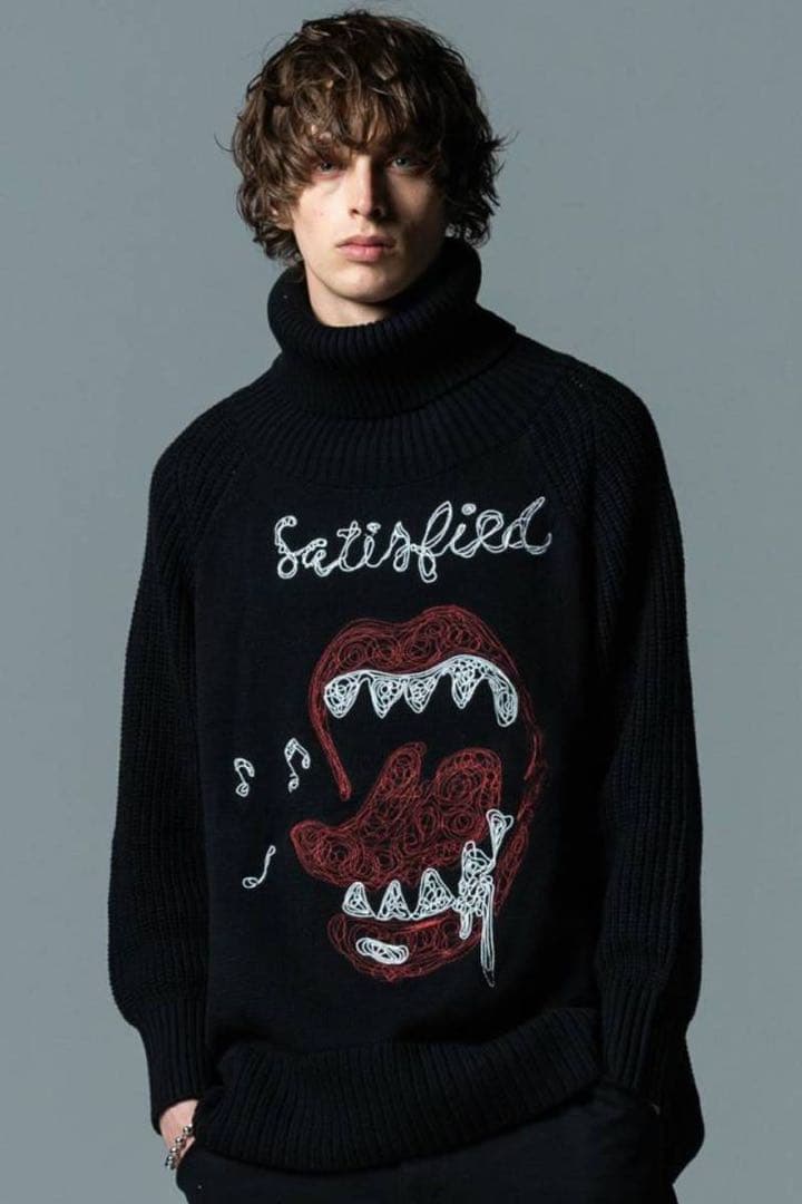 glamb グラム Lips and Song Turtle Knit ブラック glamb (グラム) Lips and Song Turtle Knit - Black / ロック