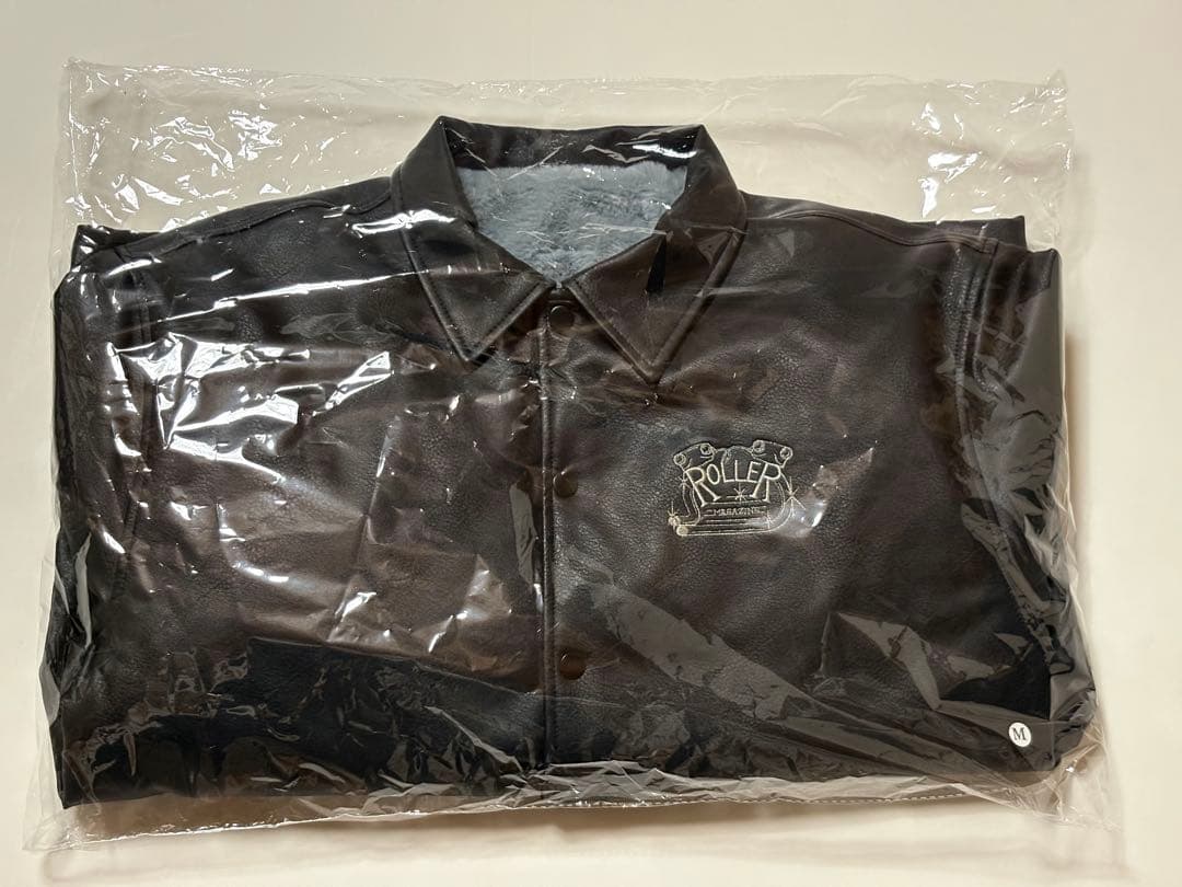 roller fake leather coach jacket M 現物写真 - メルカリ