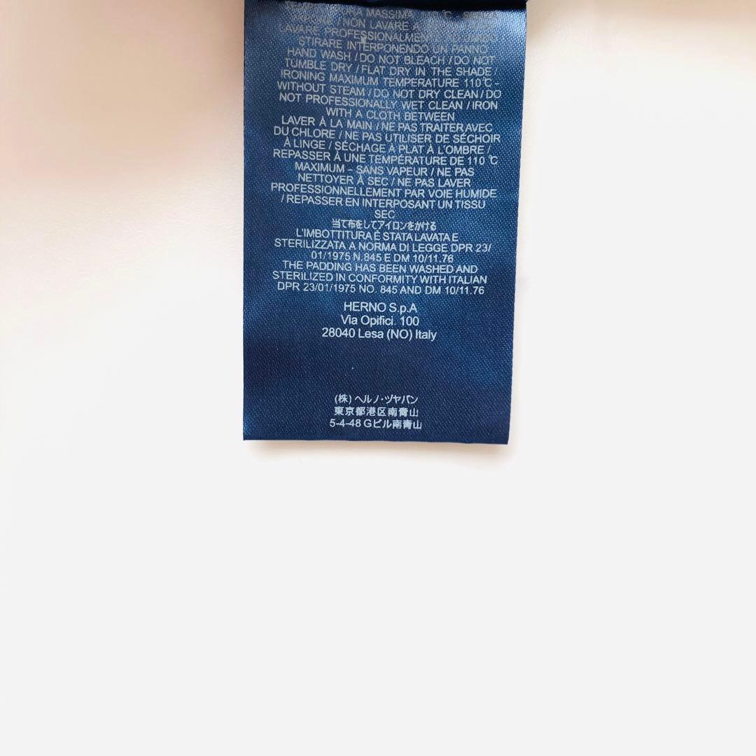 ヘルノ ダウンコート Aライン ゴールドロゴプレート ロング丈 軽量 38