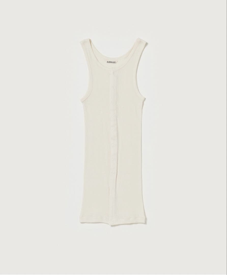 トップス AURALEE ORGANIC SOFT RIB TANK SPORTIVO [Organic soft rib tank top aqua green]