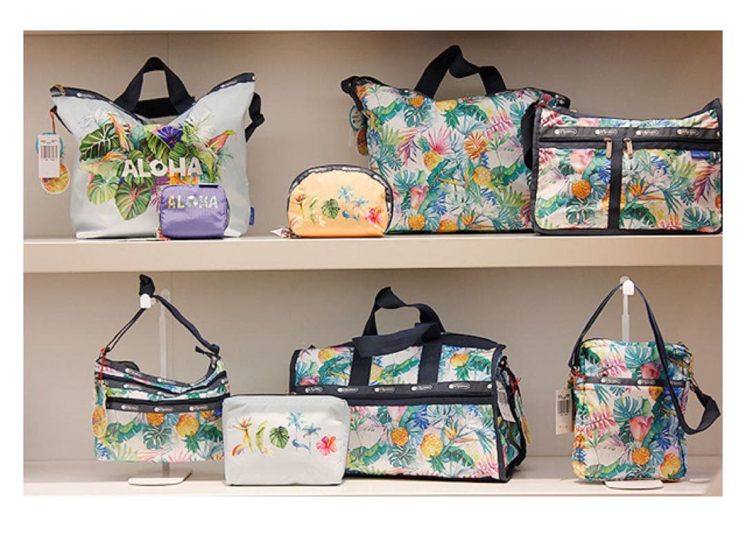 ポーチ付！新品未使用レスポートサック ハワイ限定 ウルヴェヒ柄