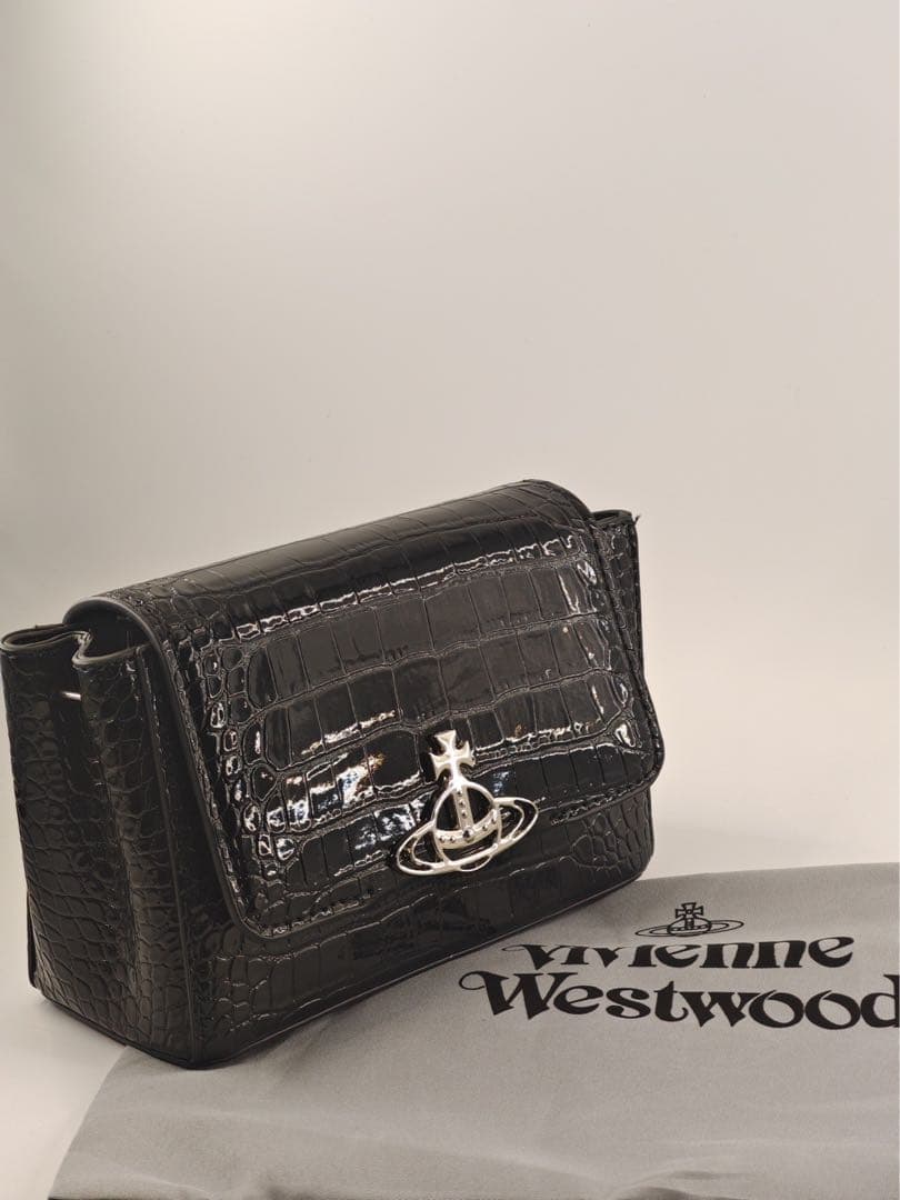 Vivienne Westwood クロコ ミニショルダーバッグ ブラック - メルカリ