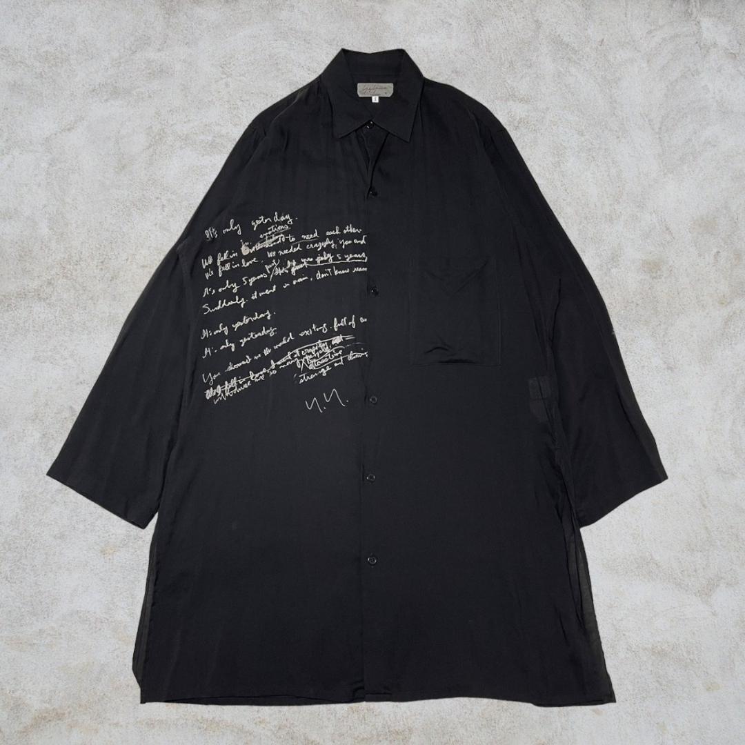 19SS ヨウジヤマモト プールオム リリックシャツ Yohji Yamamoto - 19ss yohji yamamoto pour homme リリックシャツの