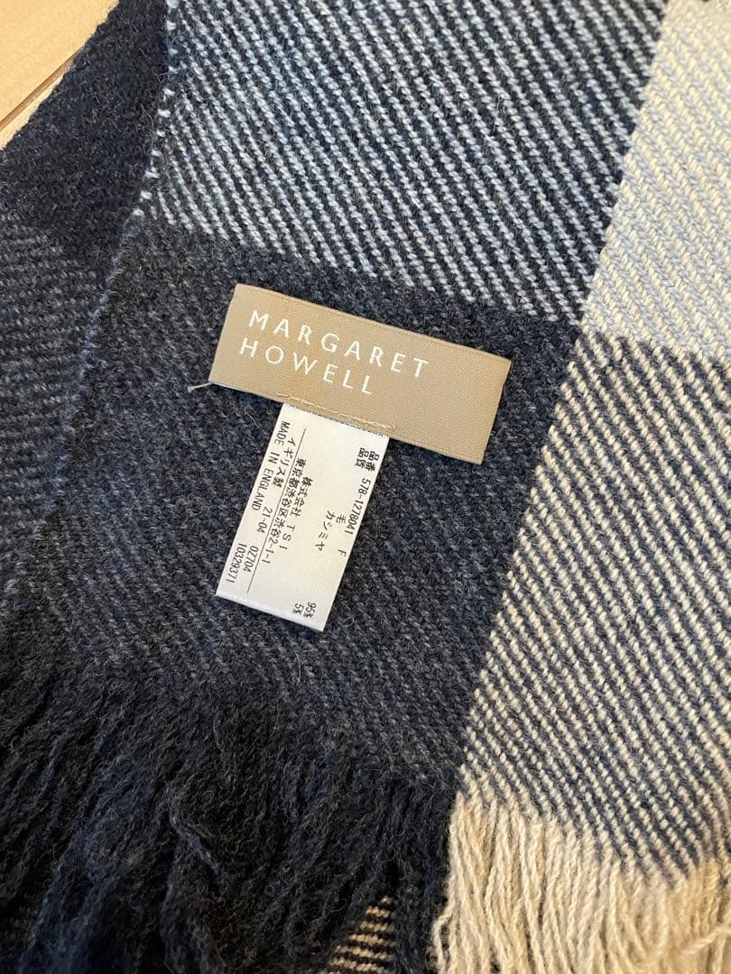 美品】マーガレットハウエルBLOCK CHECK SCARF（神南店・OS限定 - メルカリ