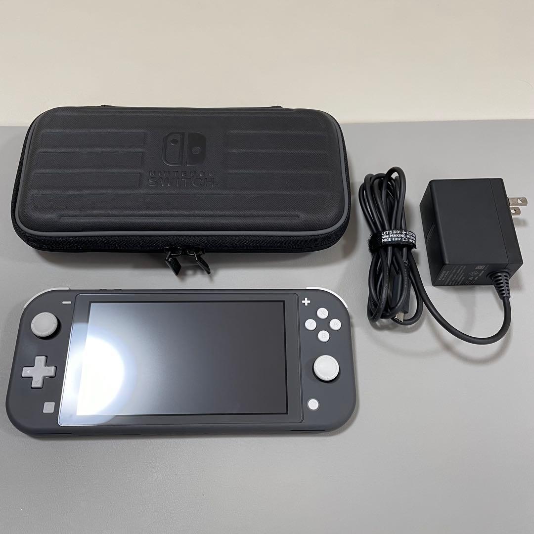 Nintendo Switch Lite グレー 本体 充電器 ケース付き - メルカリ