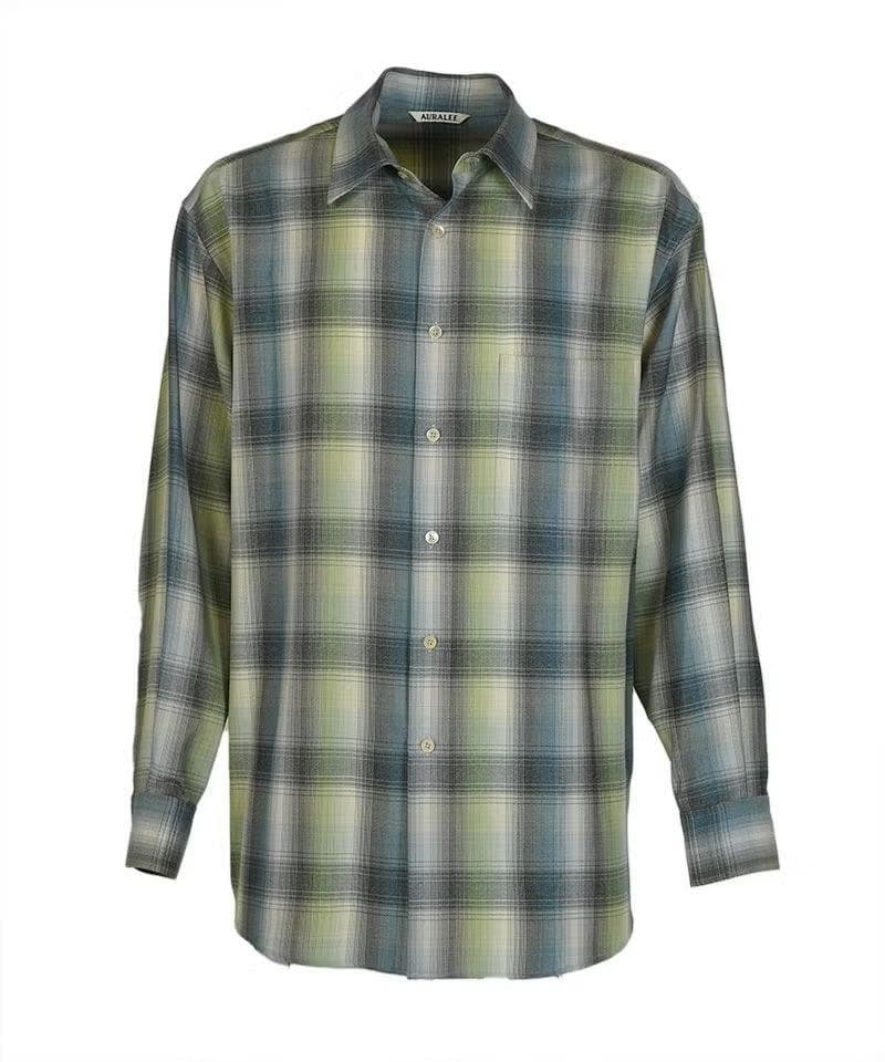 25AW SUPER LIGHT WOOL CHECK SHIRT 青緑3 - メルカリ