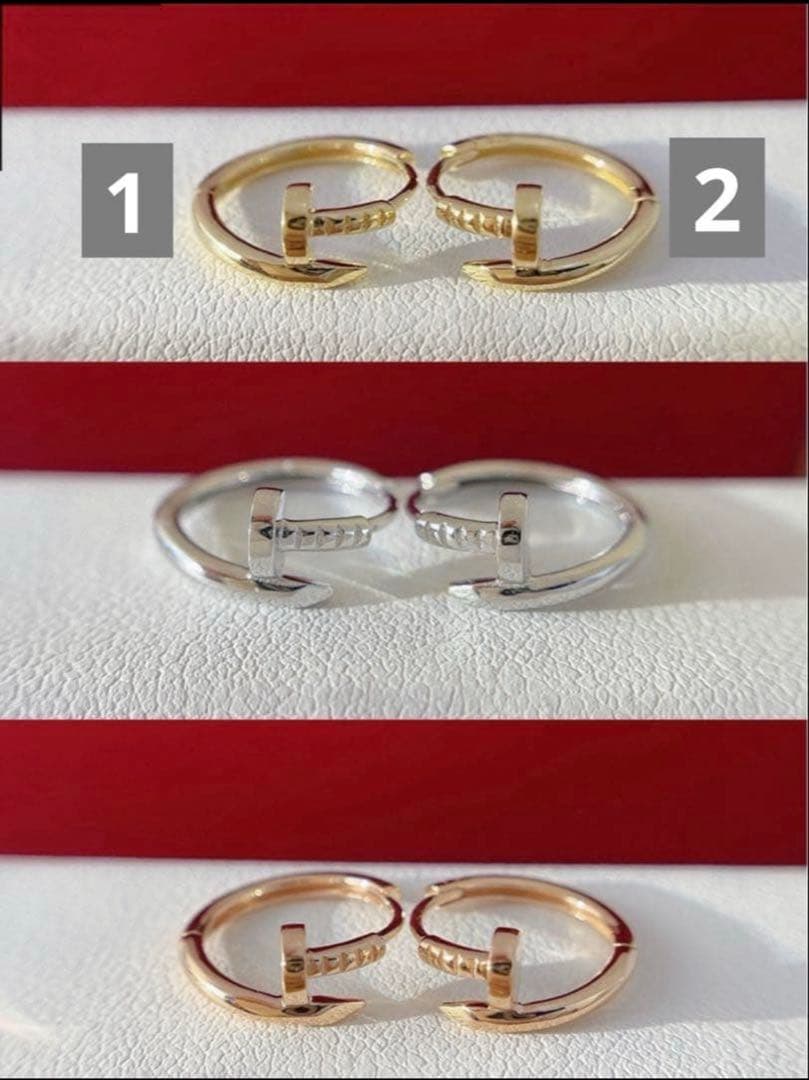 mamy 片耳 K18YG 12mm釘モチーフ　フープピアス(ダイヤなし) mamy様専用 片耳 K18YG 12mm釘モチーフ フープピアス(ダイヤなし