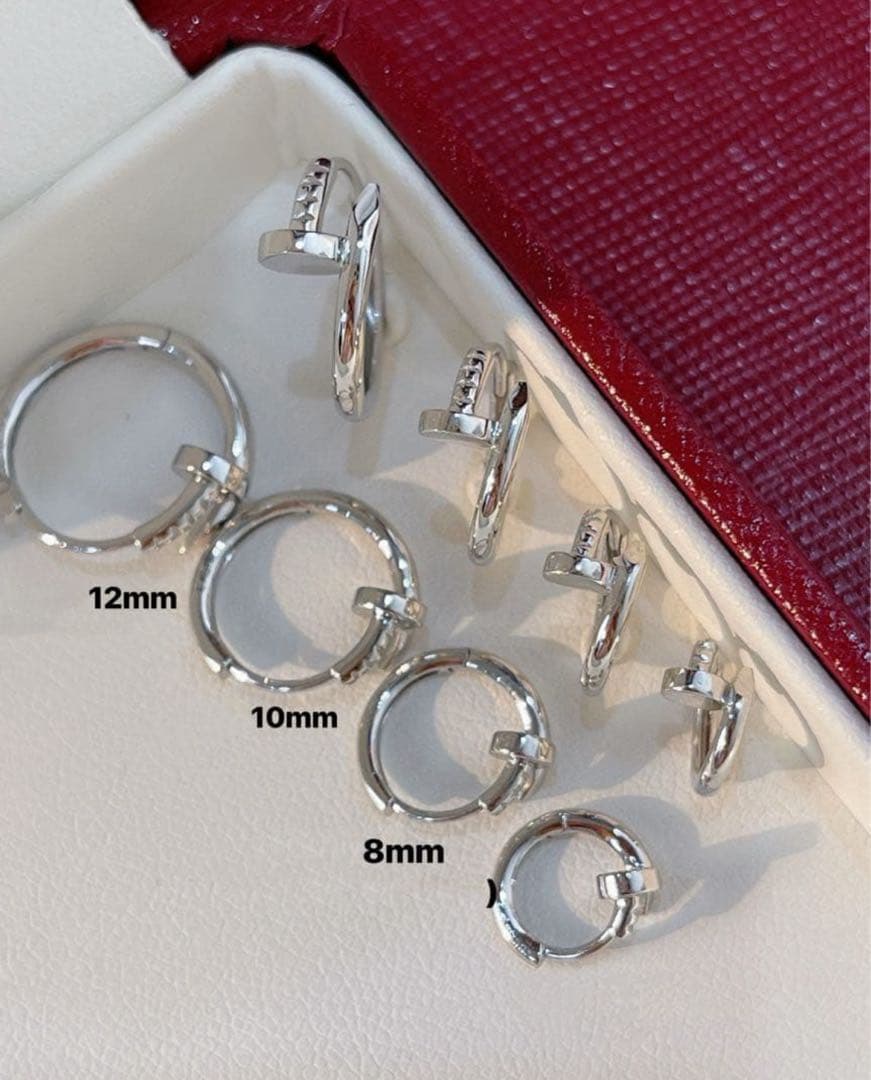 mamy様専用 片耳 K18YG 12mm釘モチーフ フープピアス(ダイヤなし