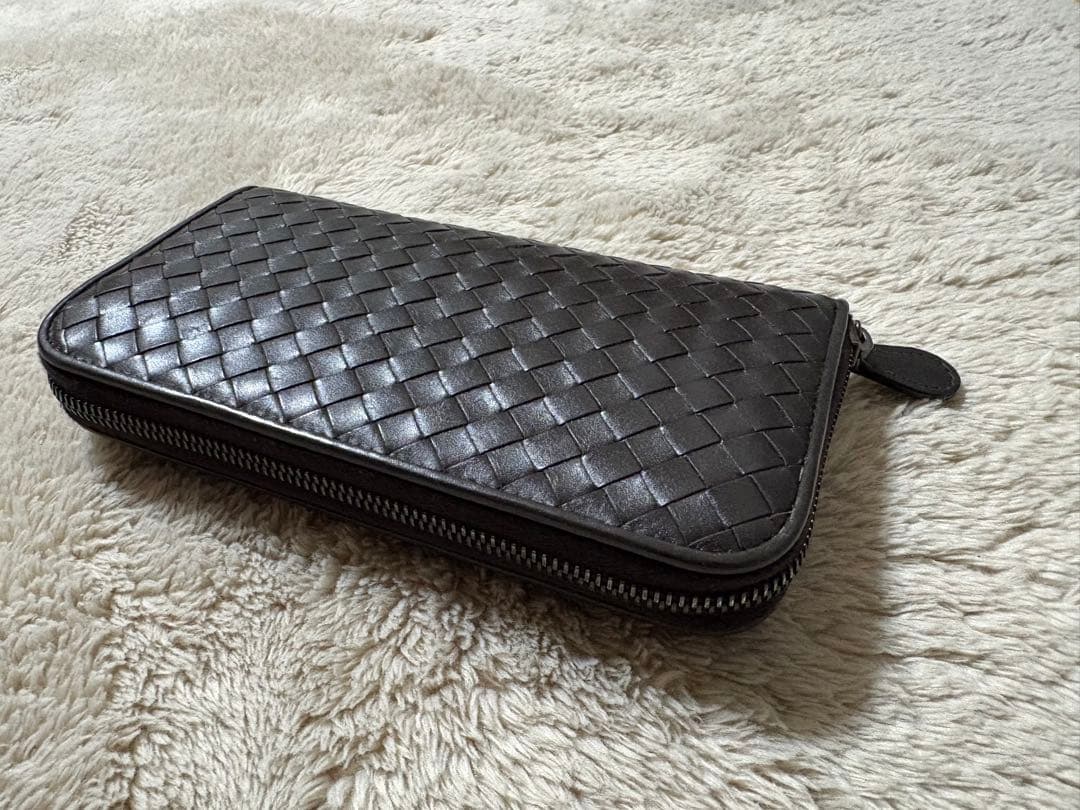 ボッテガbottegaveneta 長財布　ダークブラウン　ICチップ入り