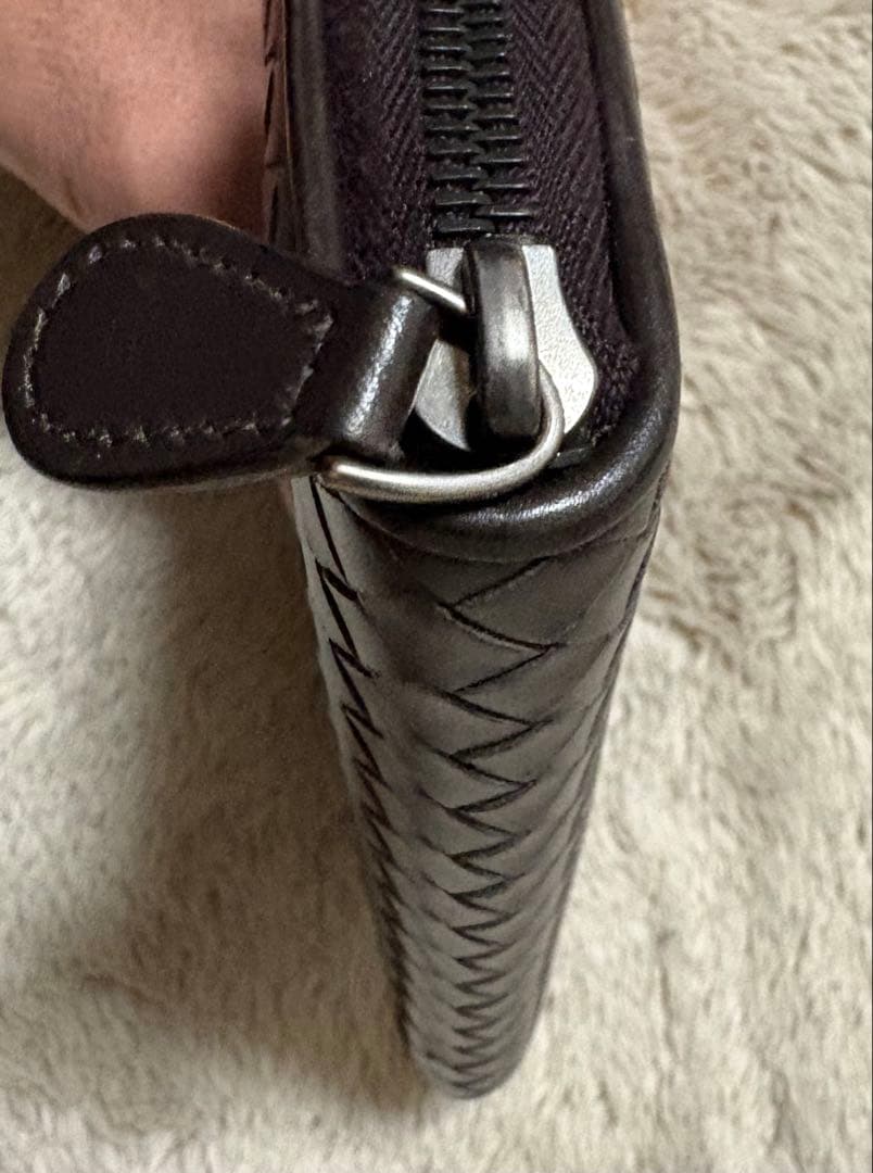 ボッテガbottegaveneta 長財布　ダークブラウン　ICチップ入り