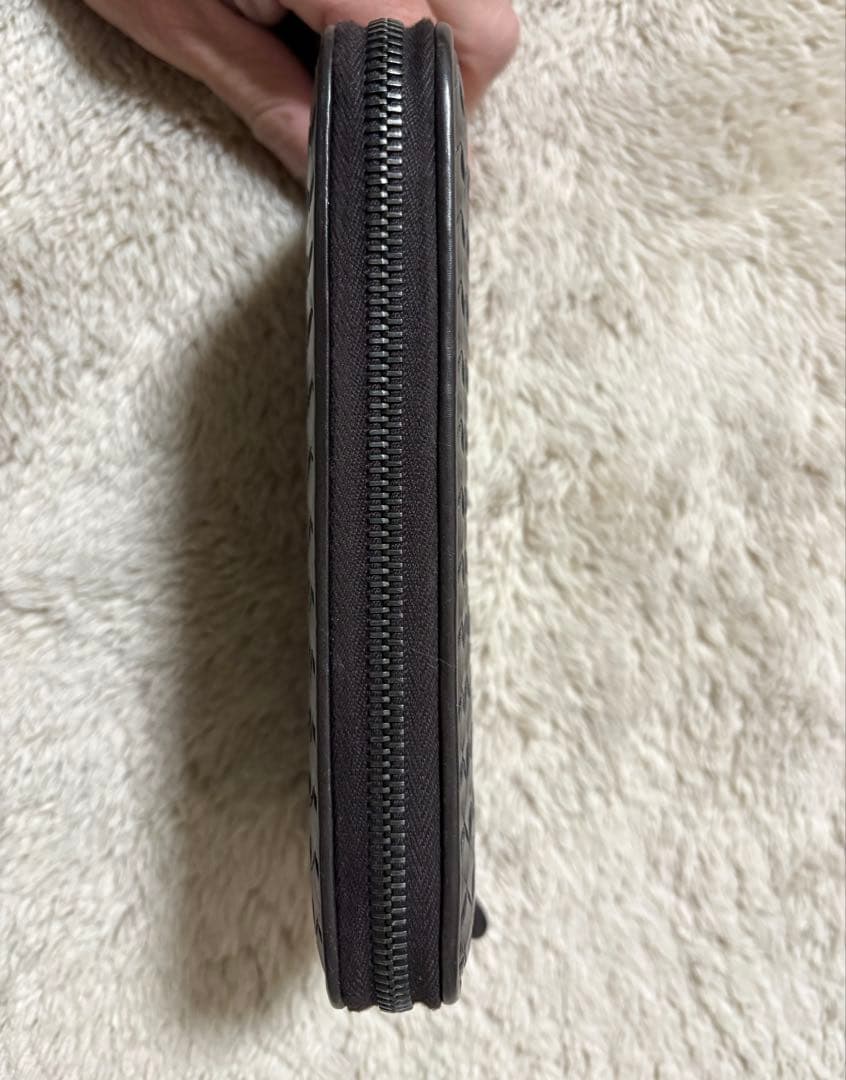 ボッテガbottegaveneta 長財布　ダークブラウン　ICチップ入り