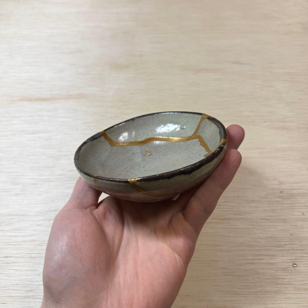古唐津 皮鯨手 盃 山盃 桃山時代 江戸時代 陶片 初期伊万里 金継ぎ 古