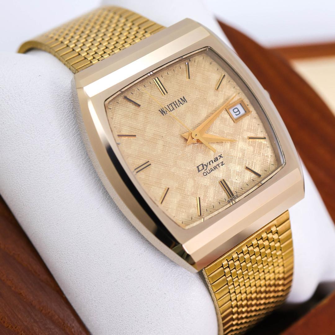稼働 WALTHAM DYNAX 腕時計 デイト 網目模様 超硬合金 2334 - メルカリ