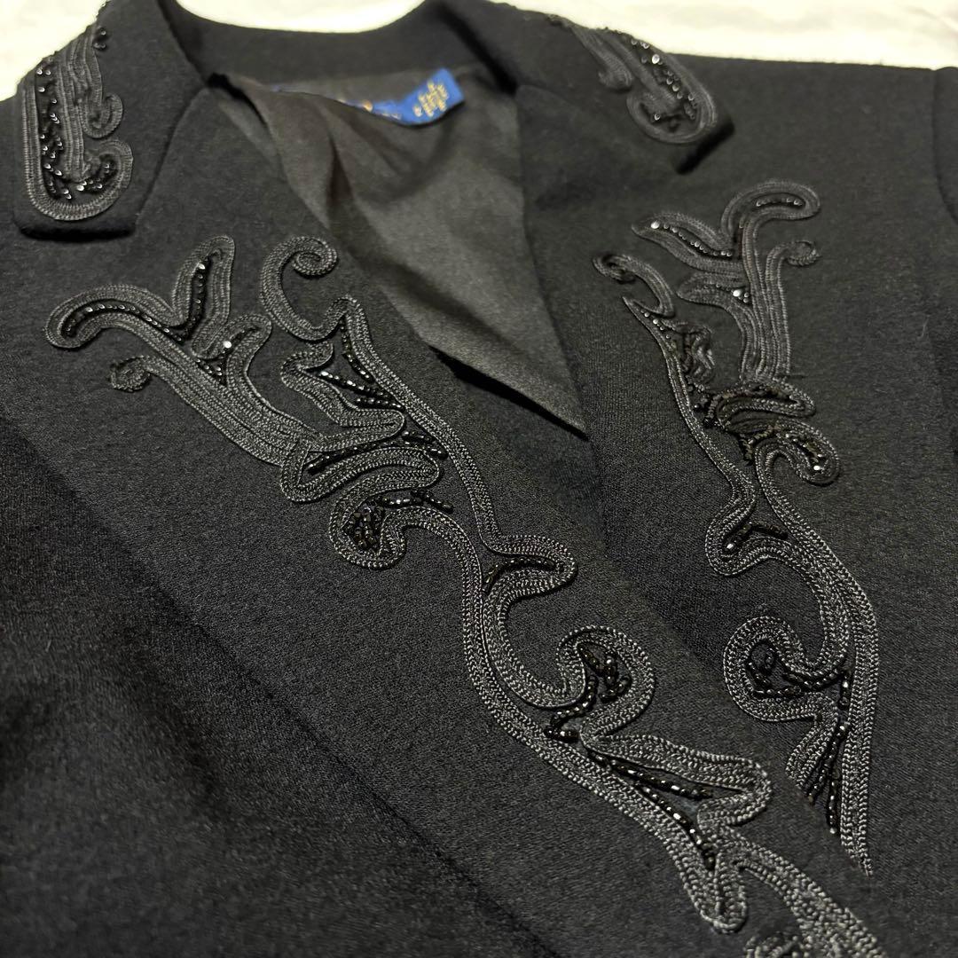 ポロ ラルフローレン★ウール100 パスマントリーコード刺繍　ビーズ ジャケット