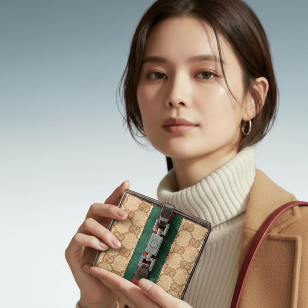 美品 】GUCCI シェリーライン GGキャンバス ジャッキー 財布 グッチ