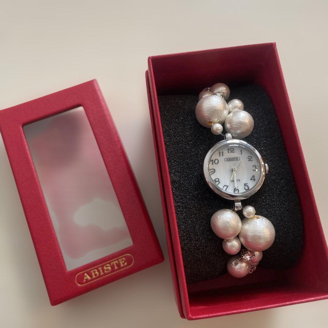 【機内販売限定】ABISTE コットンパールウォッチ 時計 アビステ コットンパール腕時計 JAL機内販売限定商品｜Yahoo!フリマ