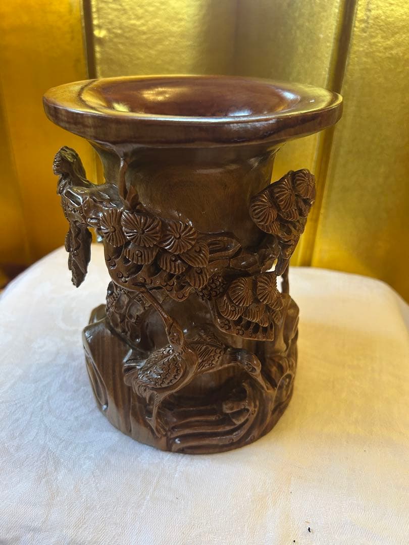 中国古玩　希少　根っこベン立て　木製彫刻　在銘　筆筒　SALE出品中 175634743_o1.jpg?