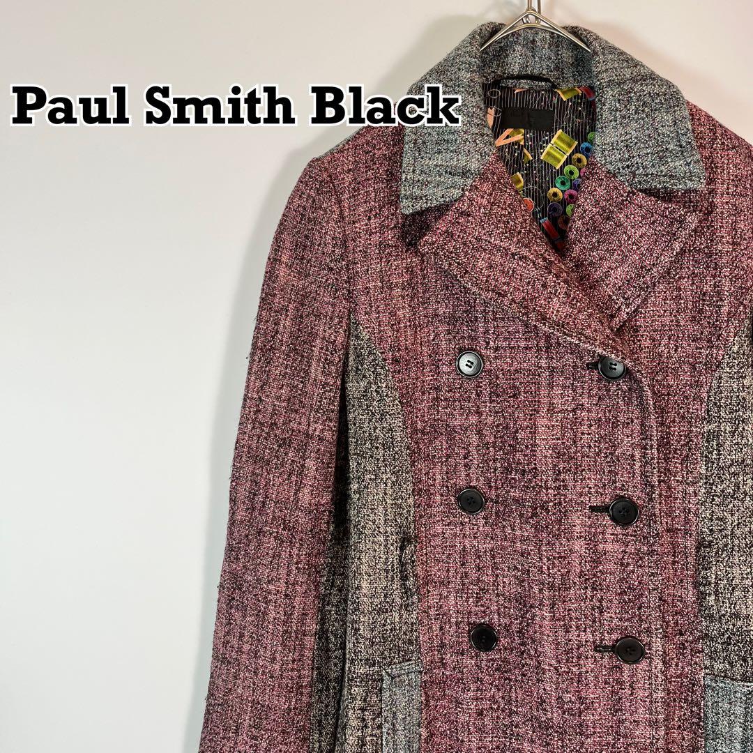 Paul Smith Black チェスターコート　ロングコート　ダブル Paul Smith】カシミヤ ダブルブレスト ロングチェスターコート (Paul