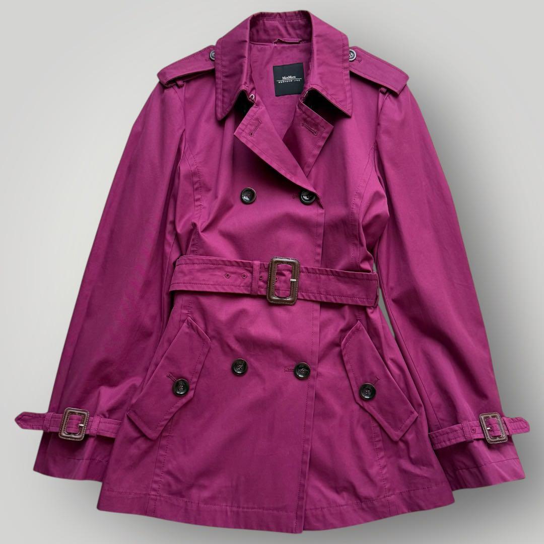 美品☆Max Mara ウィークエンド トレンチコート ショートコート ベルト