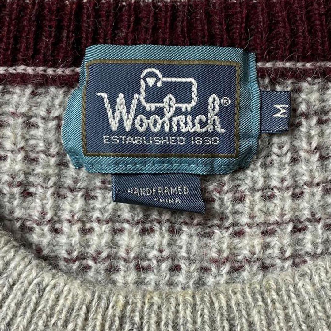 希少】90s Woolrich バーズアイ柄 ラナウール ニット グレー M - メルカリ