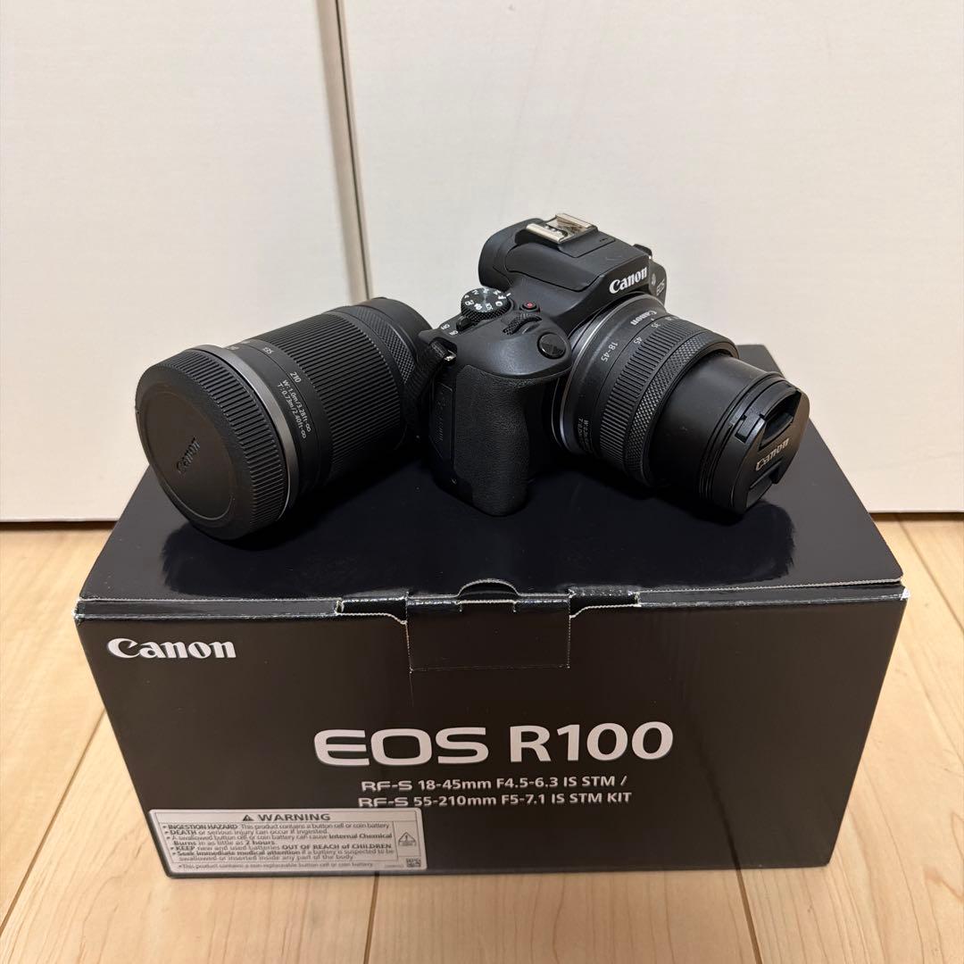 Canon EOS R100 ダブルレンズキット EOS R100・ダブルズームキット：通販 | ミラーレスカメラ - キヤノン