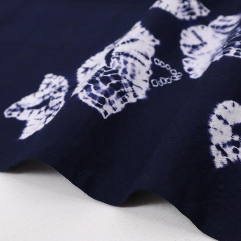 《新品◆しぼり＊浴衣■長尺◆あじさいの花模様◆濃紺◆木綿着物◆UA8-14》