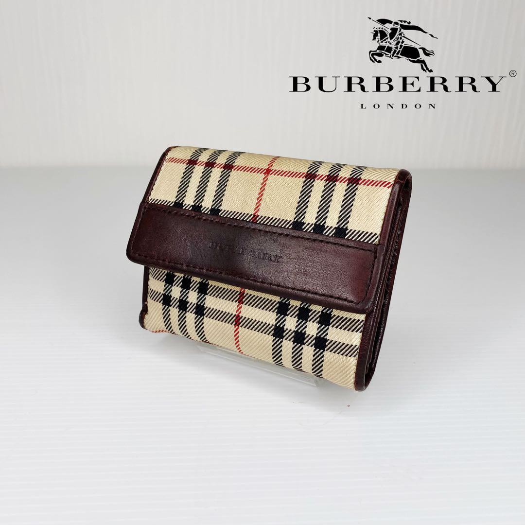 BURBERRY バーバリー ノバチェック 折財布 三つ折り - メルカリ