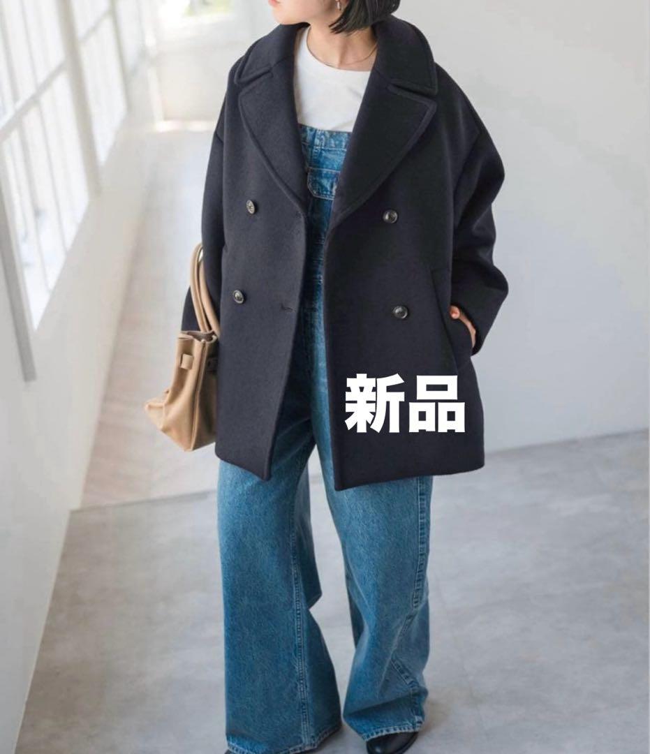 【新品タグ付き】TICCAティッカ　ピーコート ネイビー