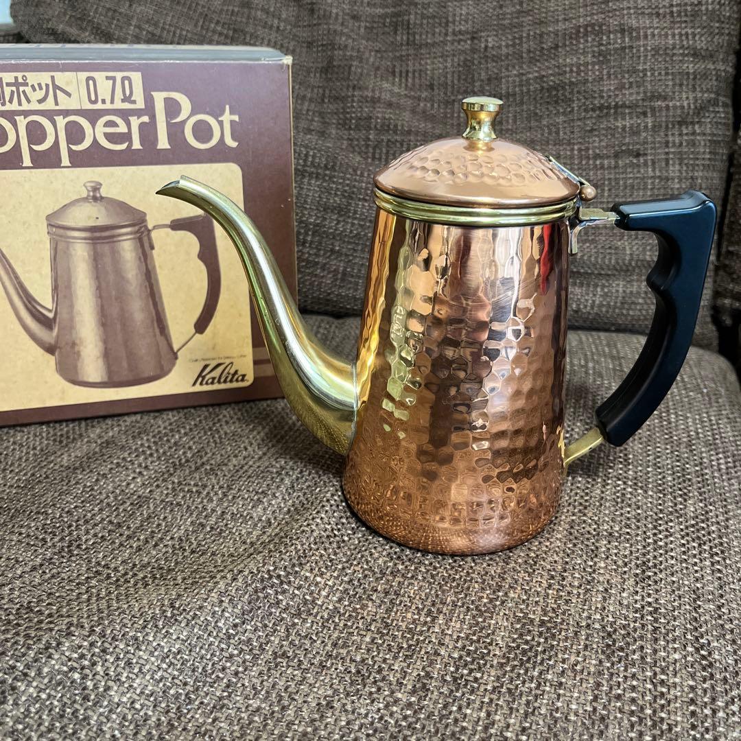 廃盤カリタ kalita 銅ポット 蝶番付き 0.7リットル - メルカリ