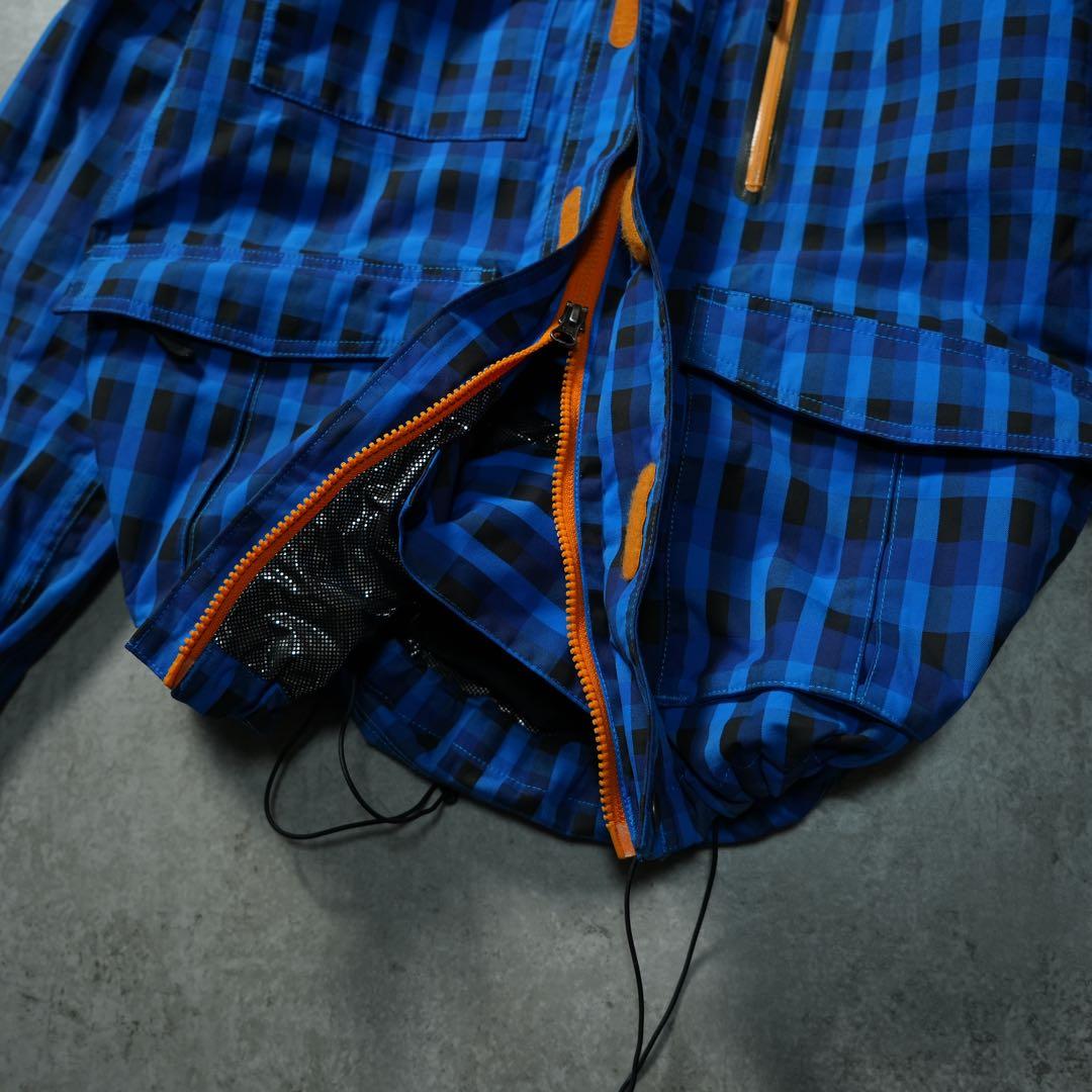 00s Columbia shell jacket 短丈 チェック柄 テック系
