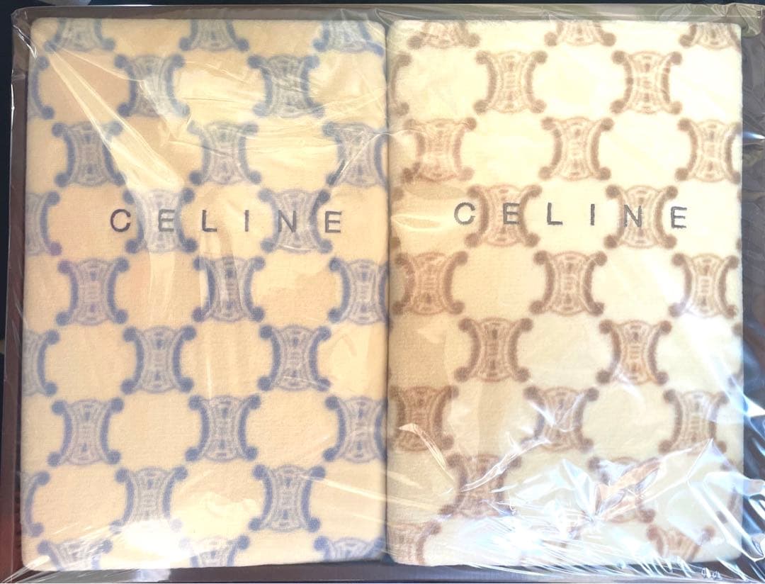 CELINE セリーヌ 綿毛布 2枚セット マカダム柄 - メルカリ