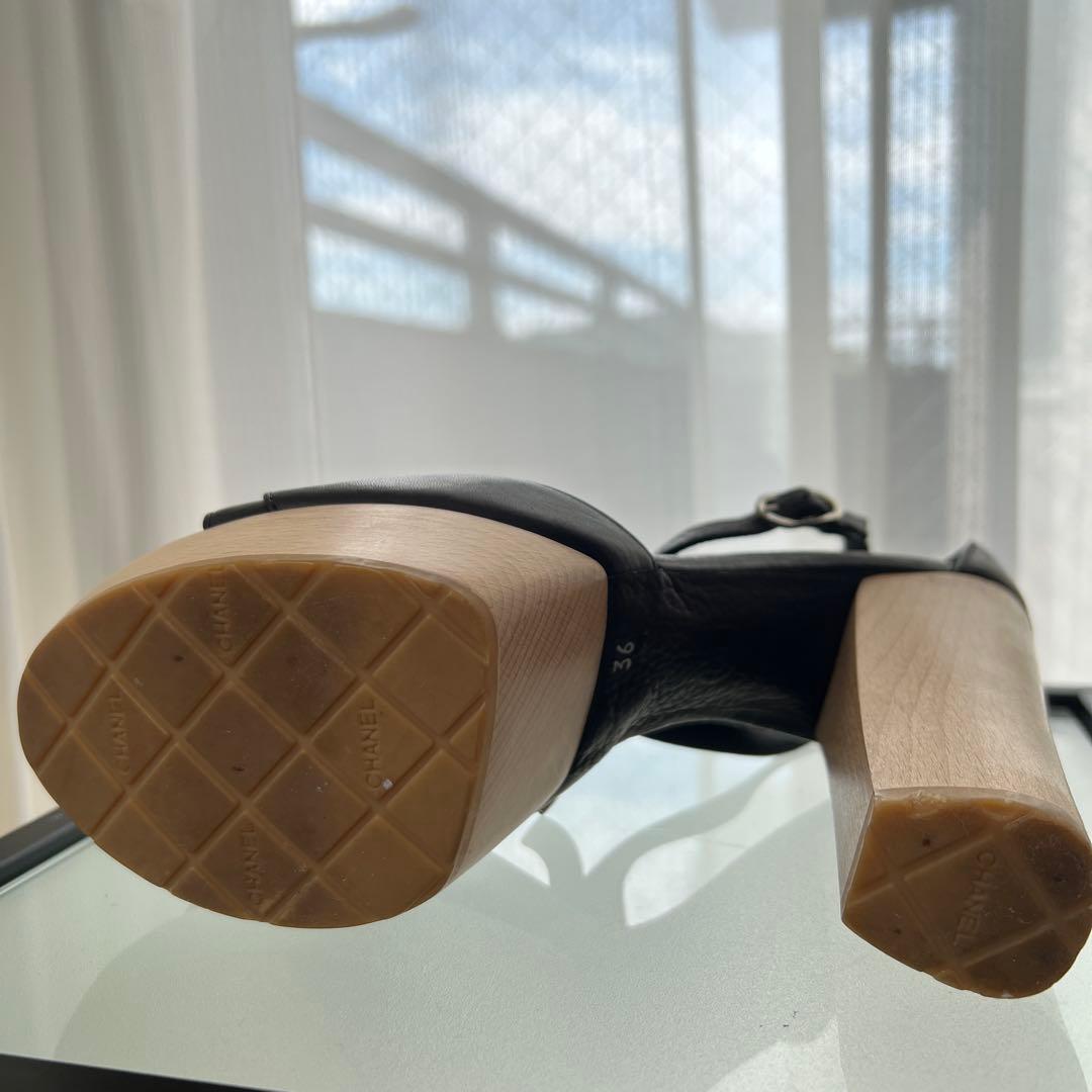 【希少】CHANEL ココマークレザーヒール　36size