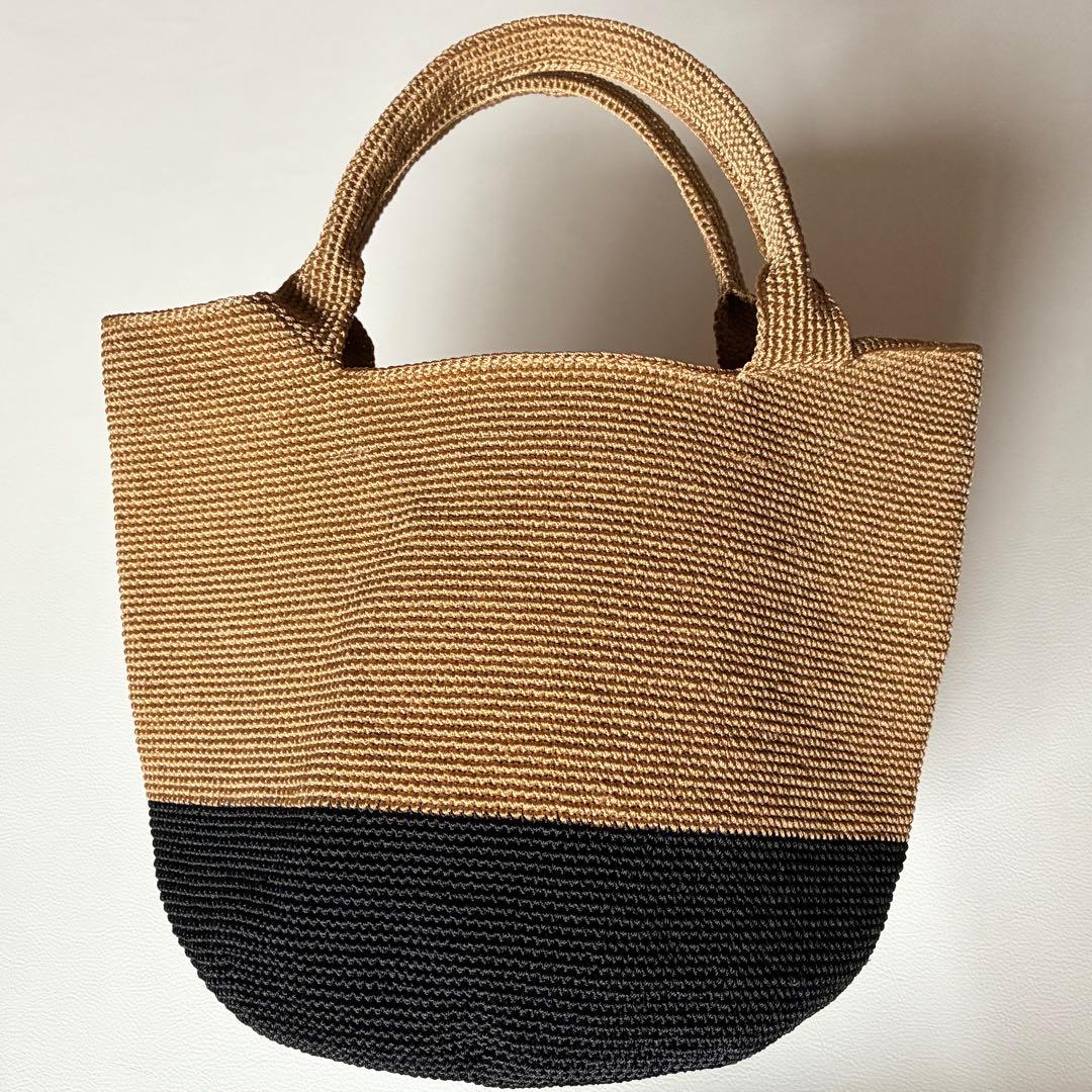 未使用級✨MAISON KEYS メゾンキーズ カゴバッグ バイカラー 洗える