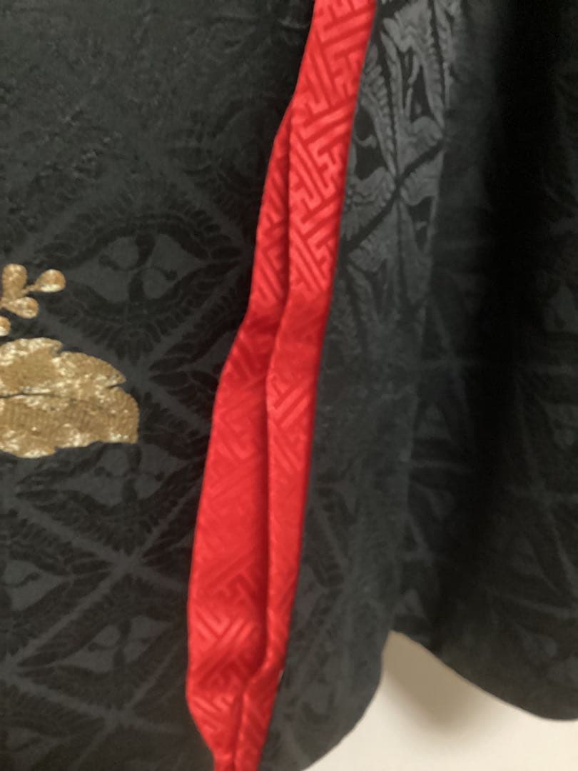 黒の二尺袖振袖レースの付いた袴2点セット トールサイズluxjewel