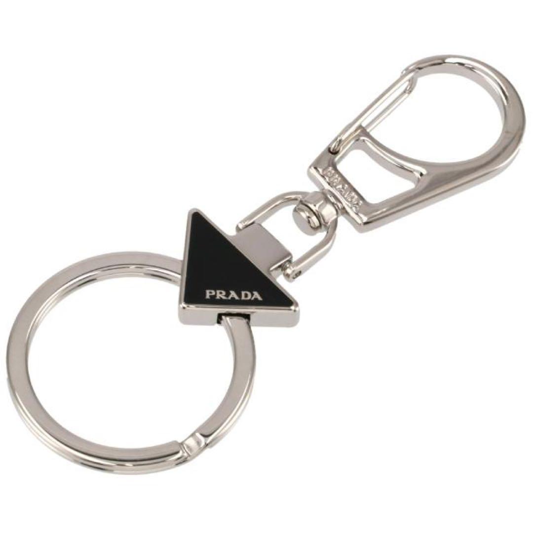 PRADA/エナメルメタルキーリング 楽天市場】PRADA プラダ キーホルダーエナメルメタルトライアングル