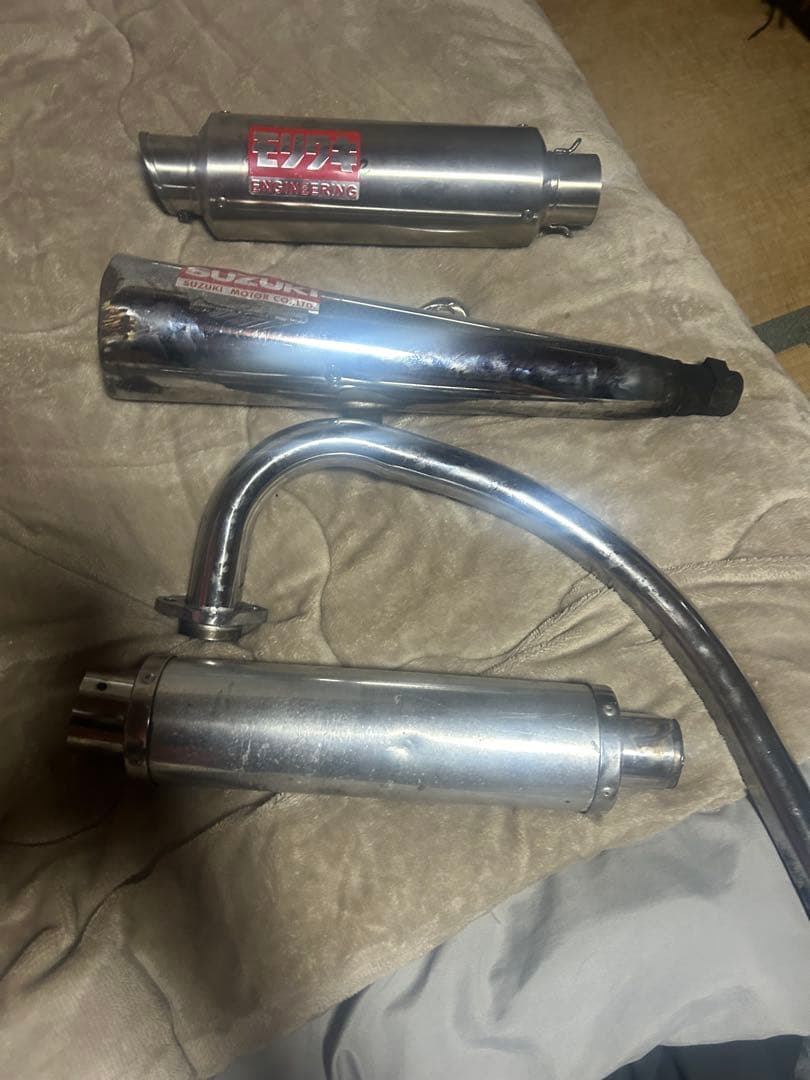 GN125 マフラーセット GN125 専用 マフラー フルエキゾーストマフラー ワンズ管SP - Online