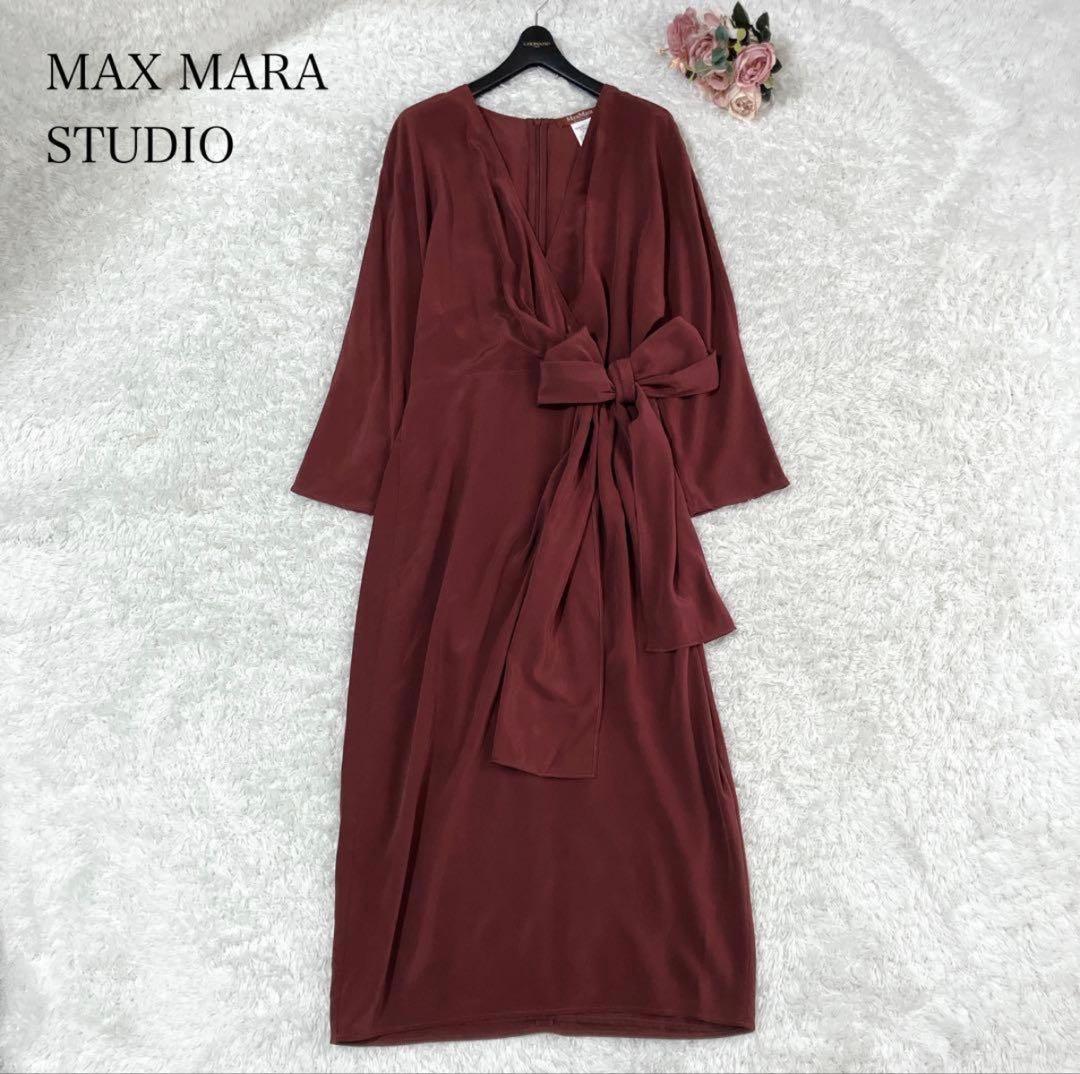シルク100✨マックスマーラストゥディオ ワンピース カシュクール
