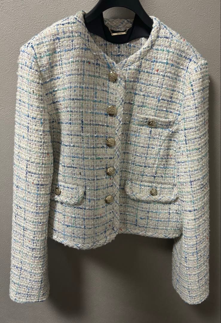 Celford セルフォード パイピング ショート ツイードジャケット - メルカリ