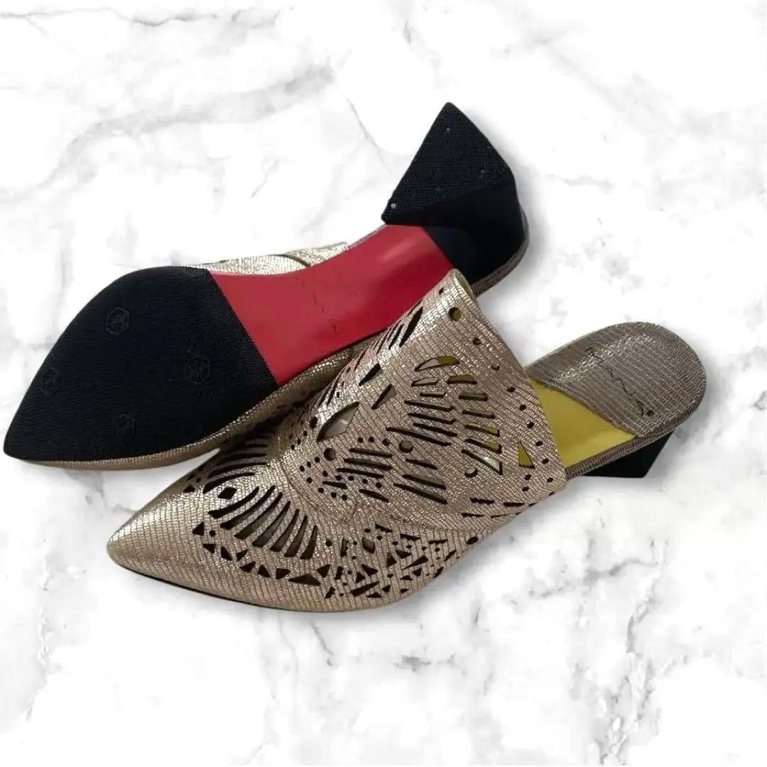 新品未使用品♡MANA マナ ミュール レーザーカット リザード 型押