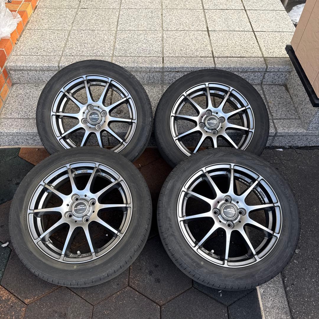 送料込み　ハスラー15インチ アルミホイールセット ブルーアース付き BluEarth 【新品 軽自動車】ハスラー 夏タイヤ ホイール4本セット 165