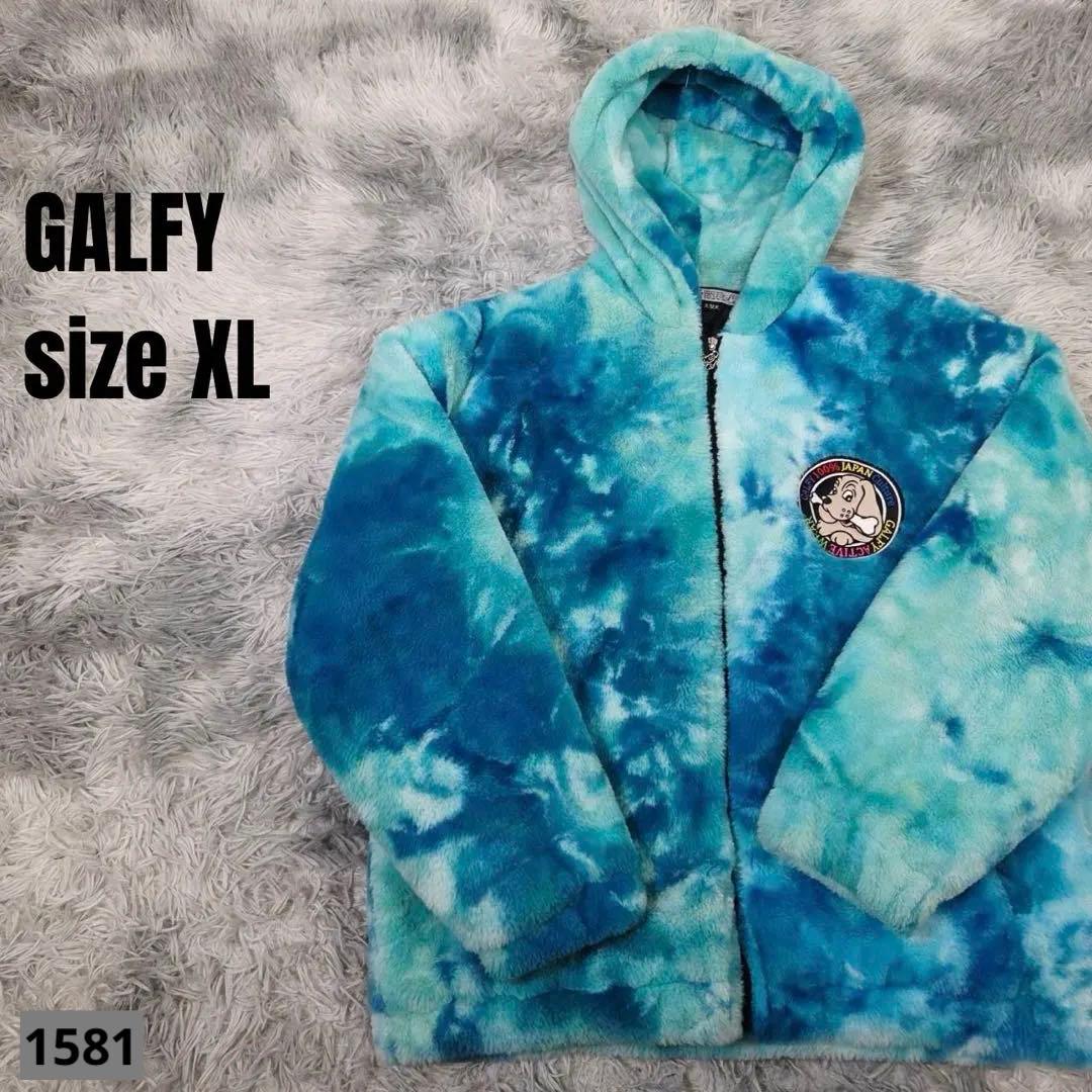 GALFY がルフィー 【美品】 タイダイ柄 フード付き 大型犬 XL 1581 GALFY（ガルフィー） お金大好きファーブルゾン ジャンバー 中型犬 L